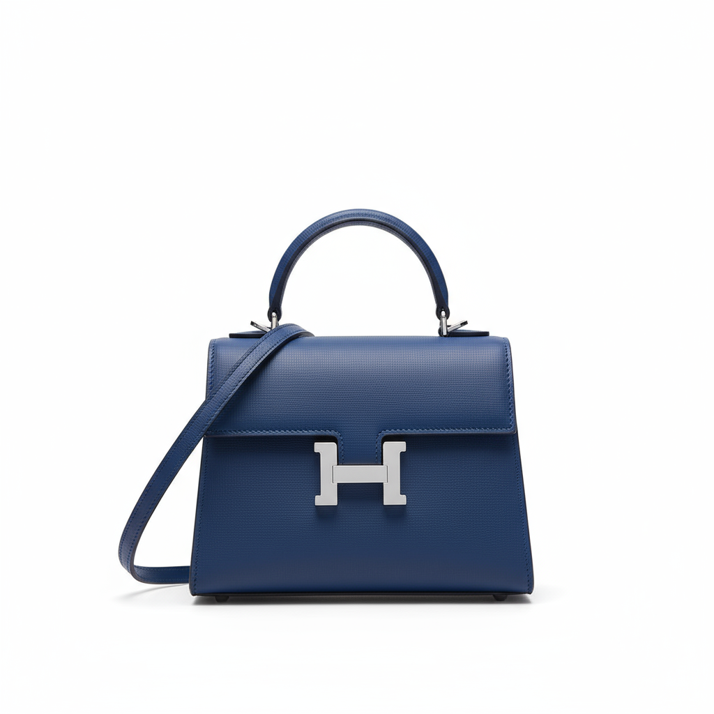 Box Structured Bag - Blue