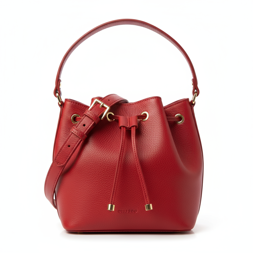 Bucket Shoulder Bag - Red