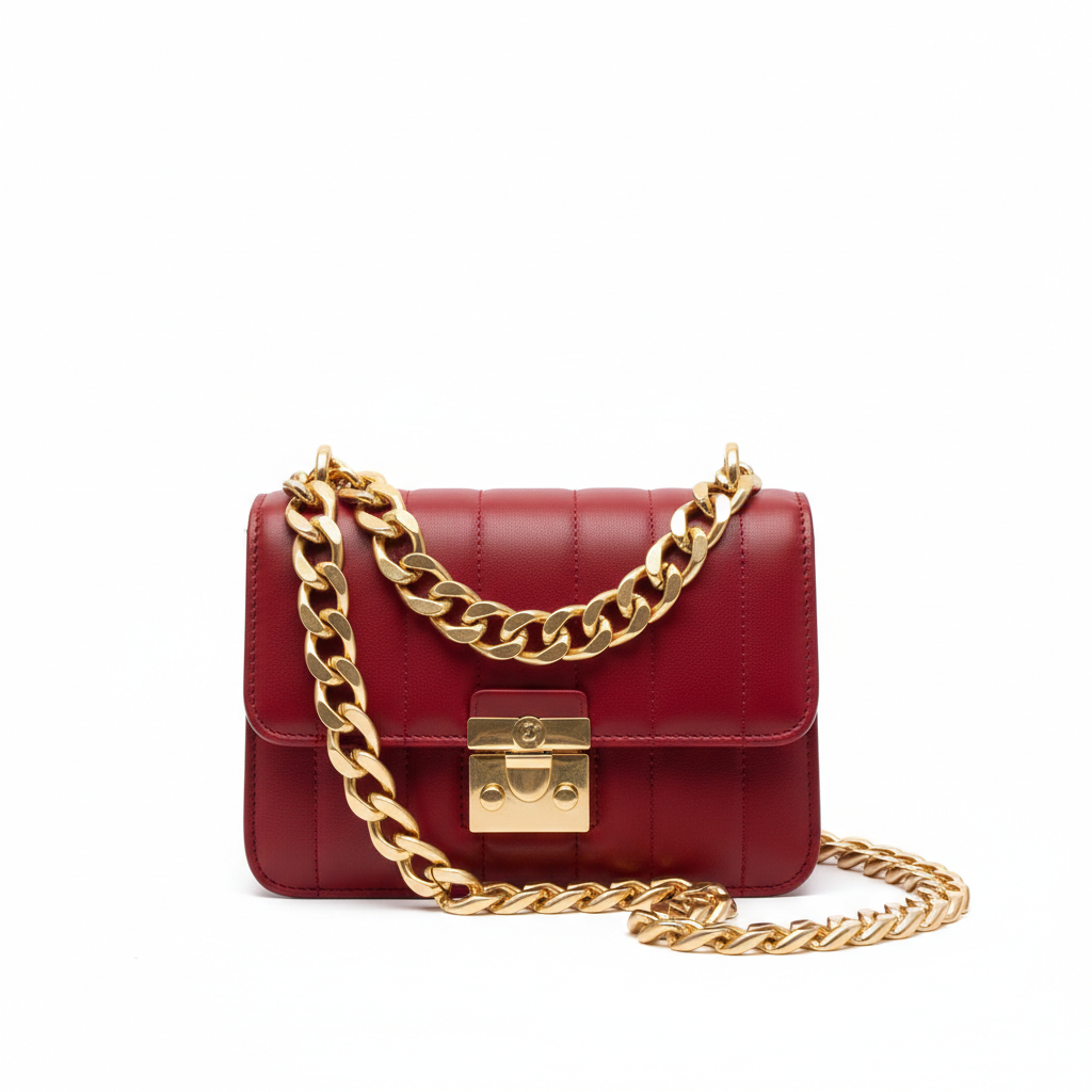 Chain Strap Bag - Red