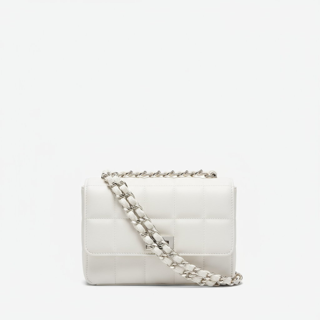 Chain Strap Bag - White