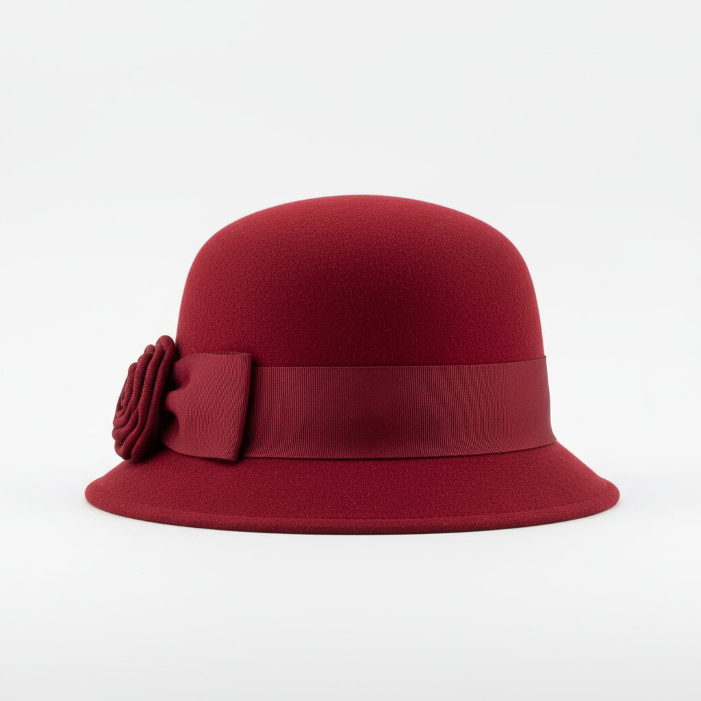 Cloche Hat - Red