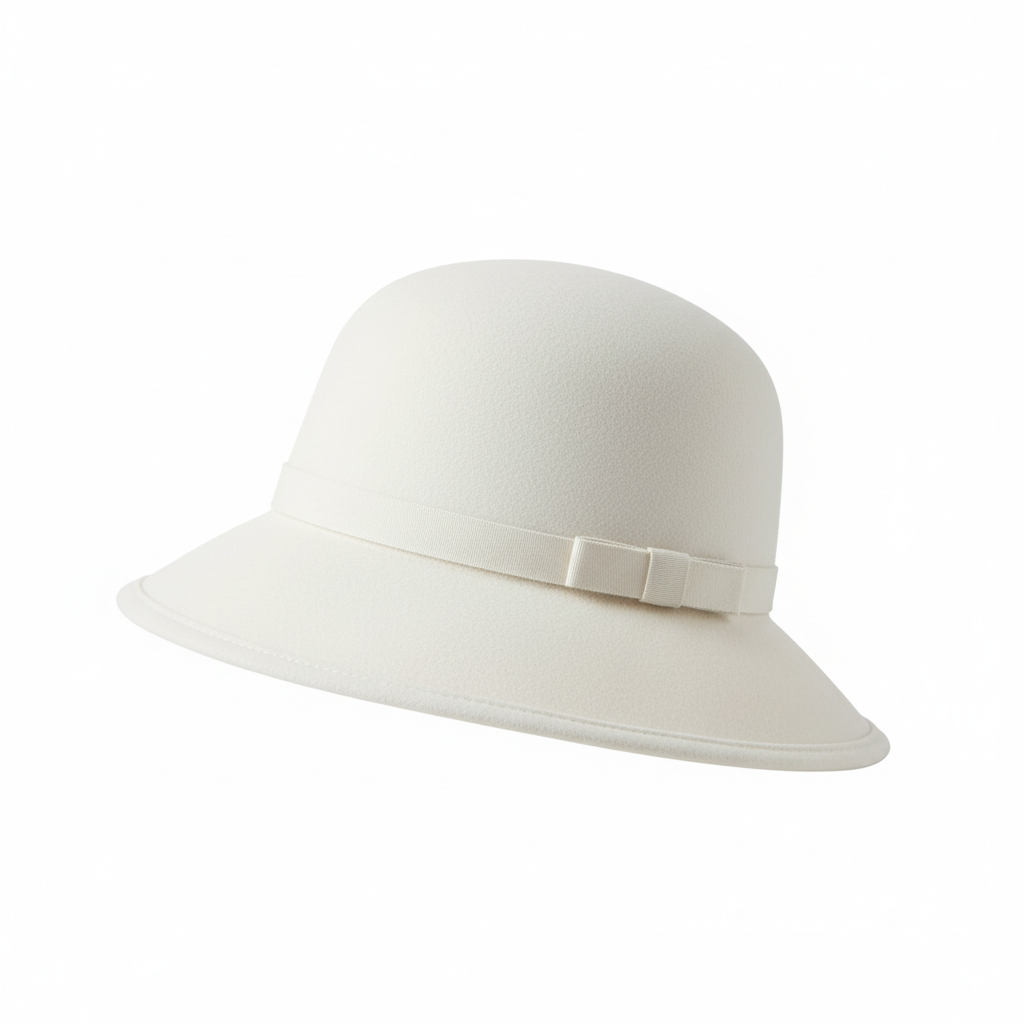 Cloche Hat - White