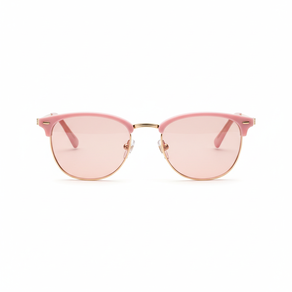 Clubmaster Style Glasses - Pink
