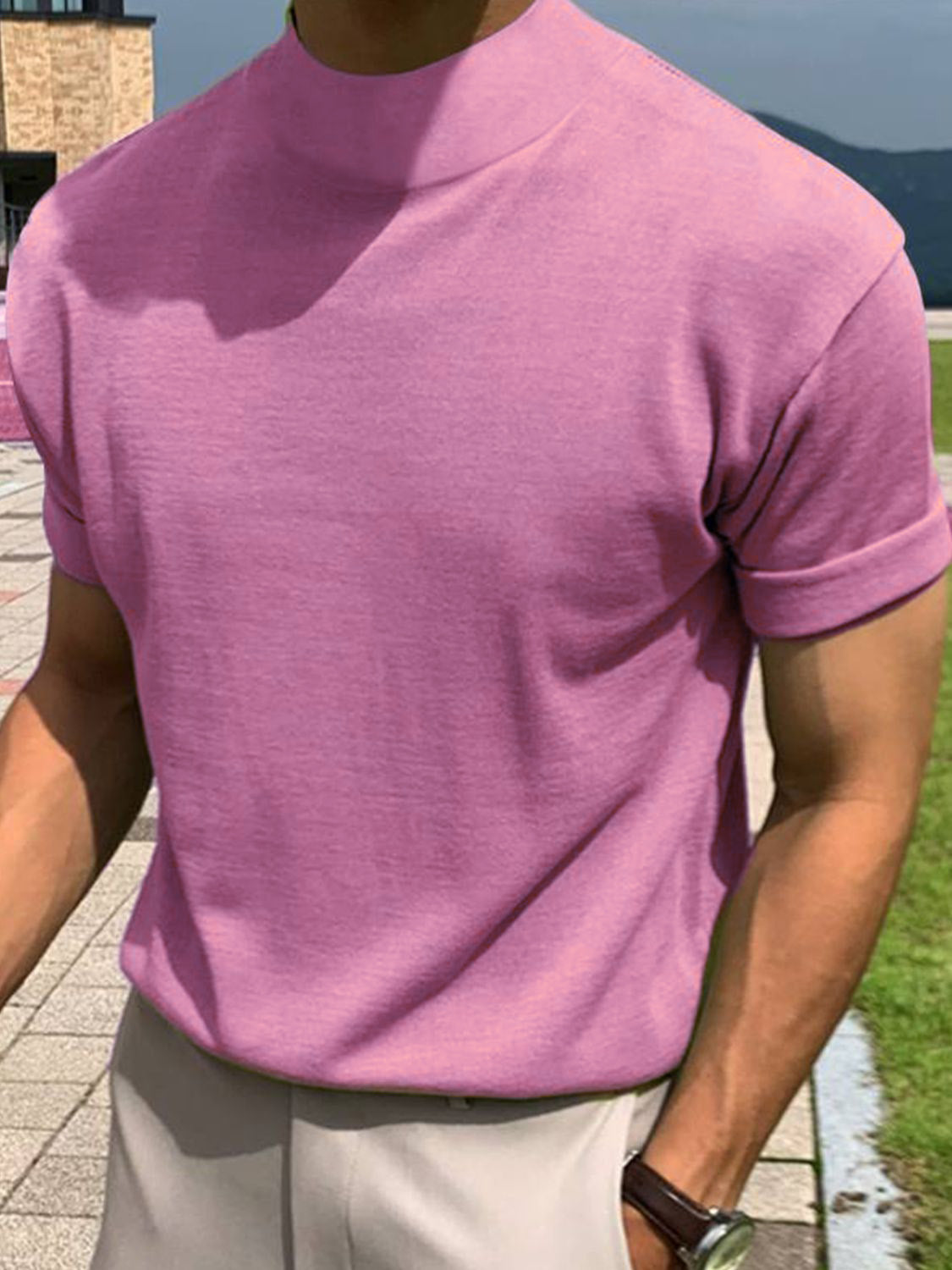 Mock Neck Tee